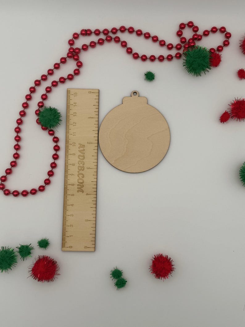 Unfinished Wood Round Christmas Ornament Blanks, DIY Craft Supplies, Holiday Decor