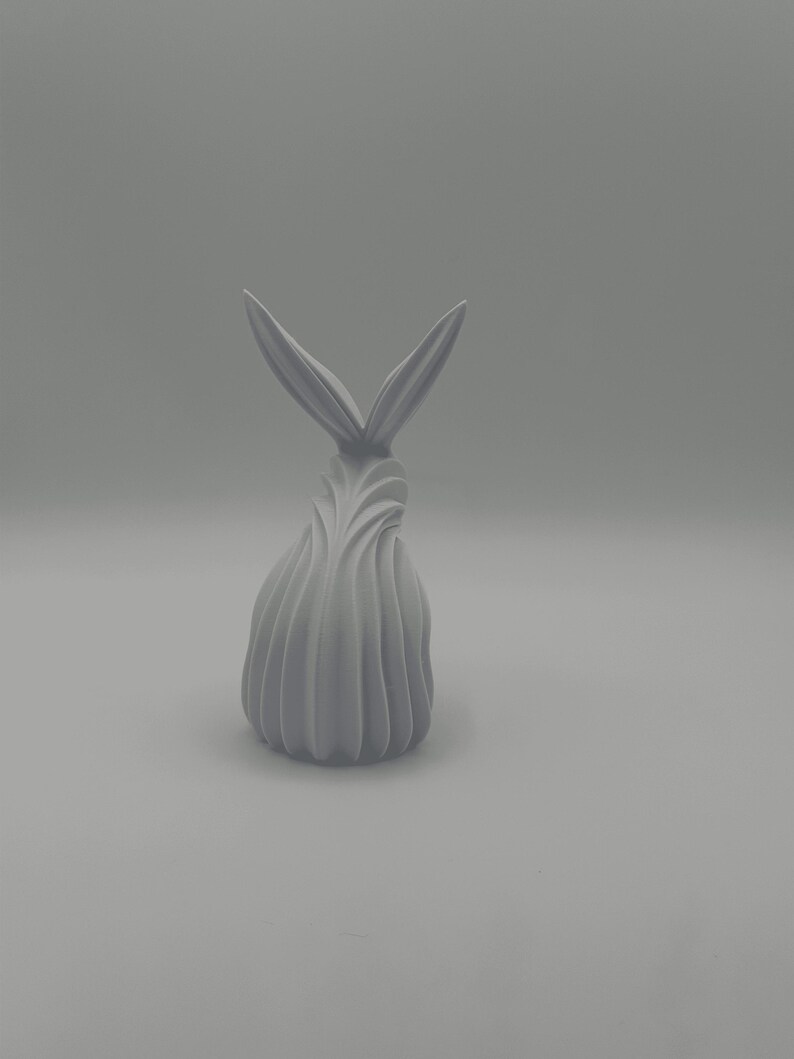 Modern Rabbit Art 3D Printed Sculpture