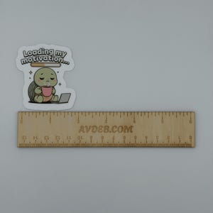 Cute Turtle Vinyl Sticker Loading My Motivation