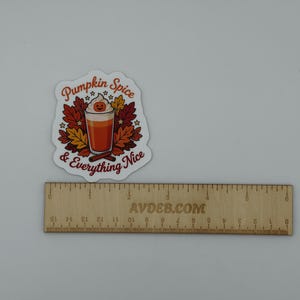 Pumpkin Spice Latte Vinyl Sticker - Cute Fall Laptop Decal