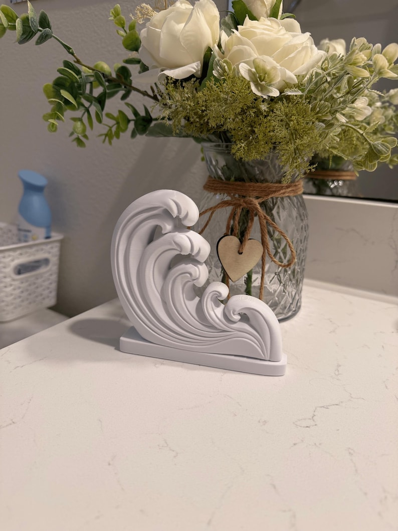 Ocean Wave Art Print Decor Sculpture