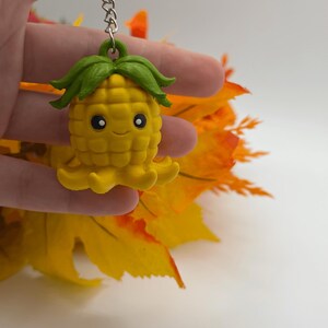 Kawaii Corn Octopus Keychain – 3D Printed Cute Octopus Charm
