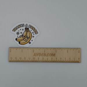 Cute Thanks A Bunch Banana Kawaii Vinyl Sticker