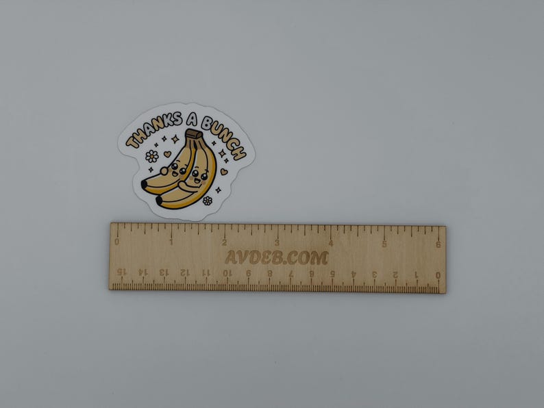 Cute Thanks A Bunch Banana Kawaii Vinyl Sticker