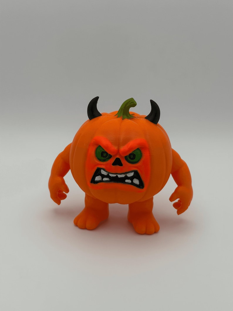 Pumpkin Monster Figurine Halloween 3D Printed Decor