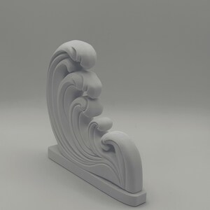 Ocean Wave Art Print Decor Sculpture