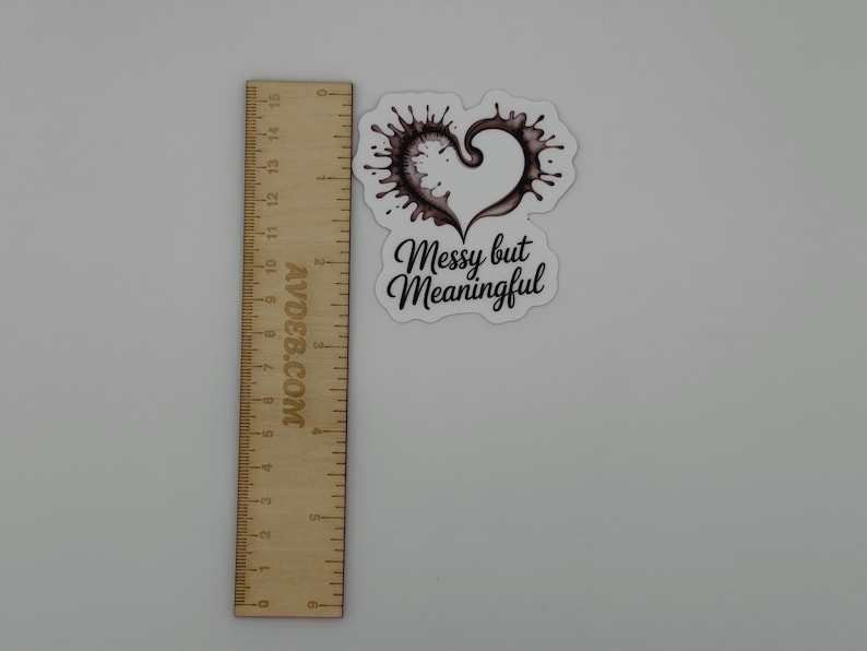 Messy but Meaningful Heart Vinyl Sticker