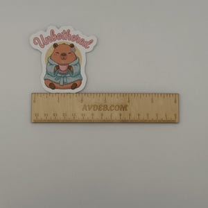 Unbothered Capybara Vinyl Sticker | Cute Kawaii Die-Cut Cartoon Decal