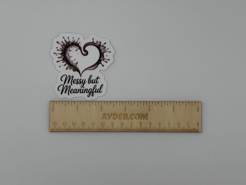 Messy but Meaningful Heart Vinyl Sticker