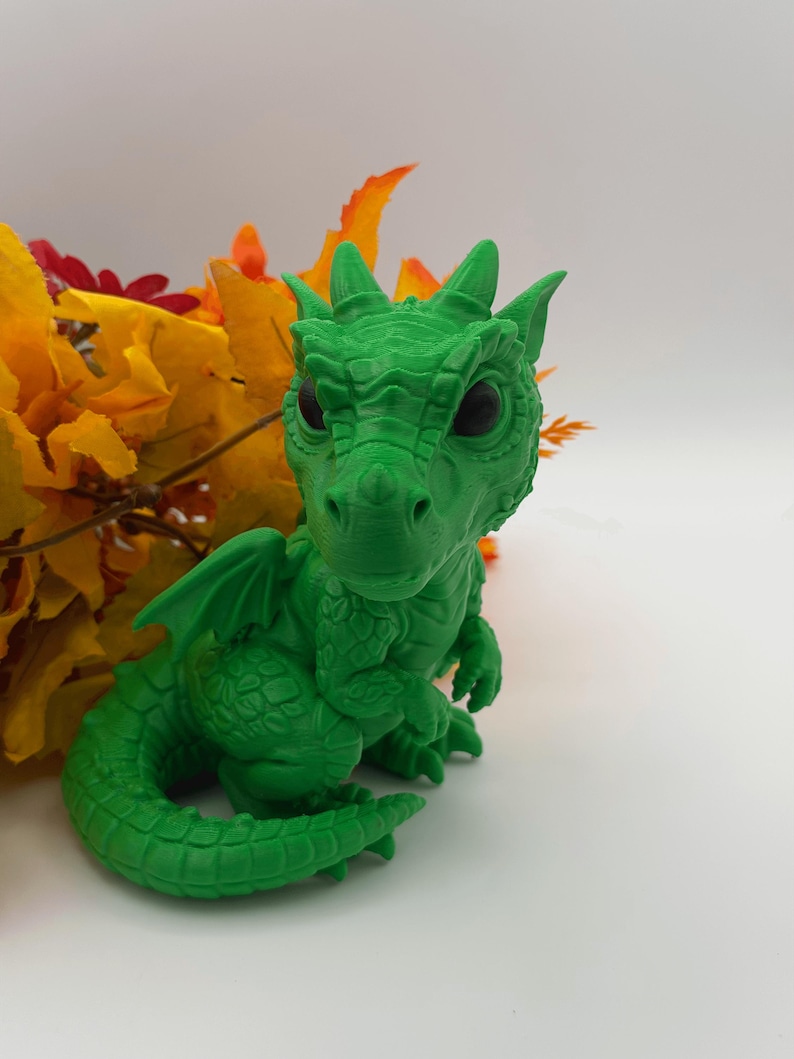 3D Printed Dragon Figurine – Decorative Dragon in Your Choice of Color