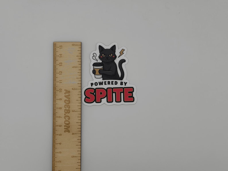 Black Cat Powered By Spite Sticker