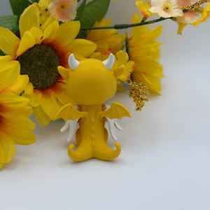 Cute Banana Dragon Figurine – 3D Printed PLA Fantasy Dragon, Adorable Collectible Figure