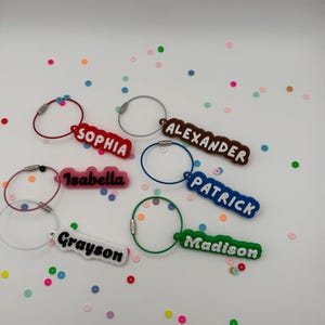 Personalized 3D Printed Name Keychain, Custom Name Tag, Backpack Keychain, Gift for Kids