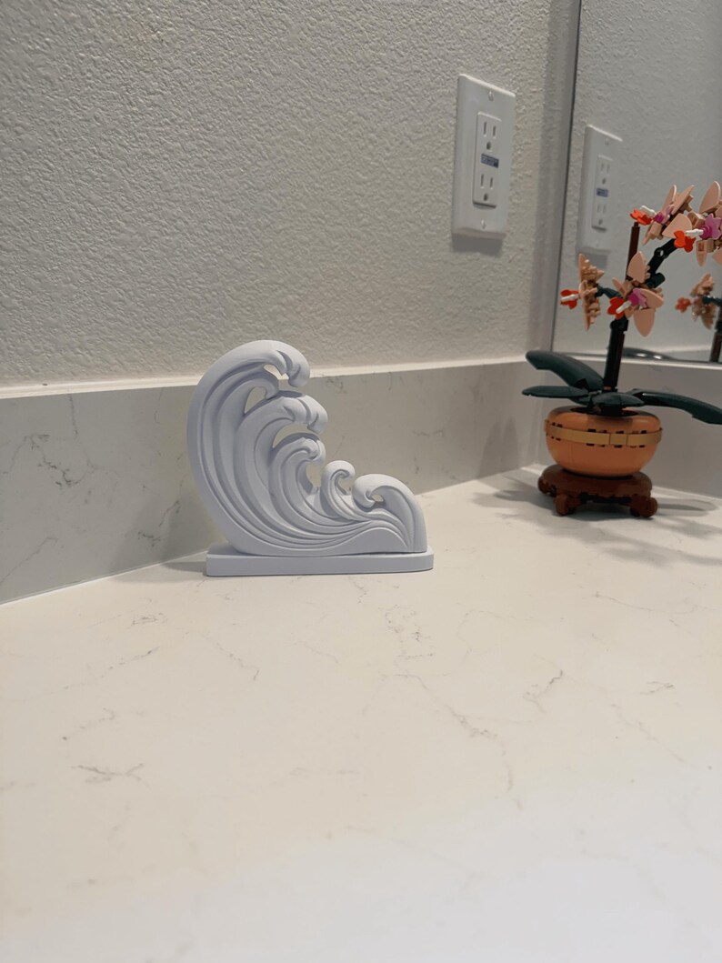 Ocean Wave Art Print Decor Sculpture