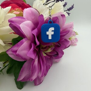 Facebook NFC Keychain 3D Printed Key Ring | Tech Accessory Gift