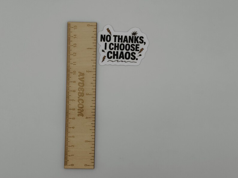 No Thanks I Choose Chaos Vinyl Sticker