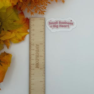 Small Business Big Heart Cute Pink Vinyl Sticker