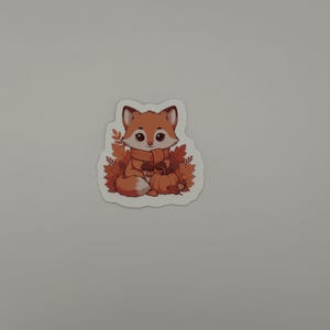 Cute Autumn Fox Vinyl Sticker