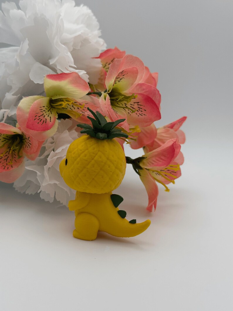 Pineapple Dino 3D Printed Figure – Hand-Painted PLA Collectible
