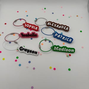Personalized 3D Printed Name Keychain, Custom Name Tag, Backpack Keychain, Gift for Kids