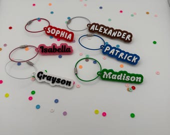 Personalized 3D Printed Name Keychain, Custom Name Tag, Backpack Keychain, Gift for Kids