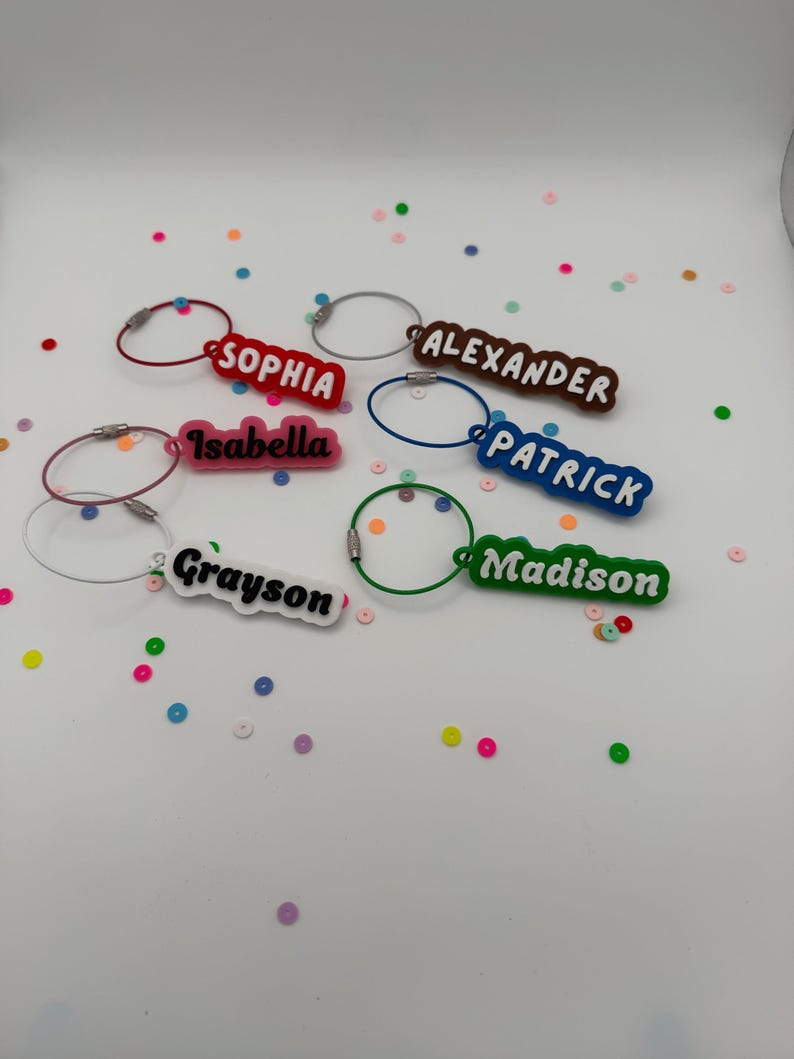 Personalized 3D Printed Name Keychain, Custom Name Tag, Backpack Keychain, Gift for Kids