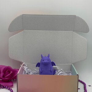 Potato Dragon Sculpture, Cute Kawaii Fantasy Dragon Figurine, 3D Printed, Unique Desk & Shelf Art Piece