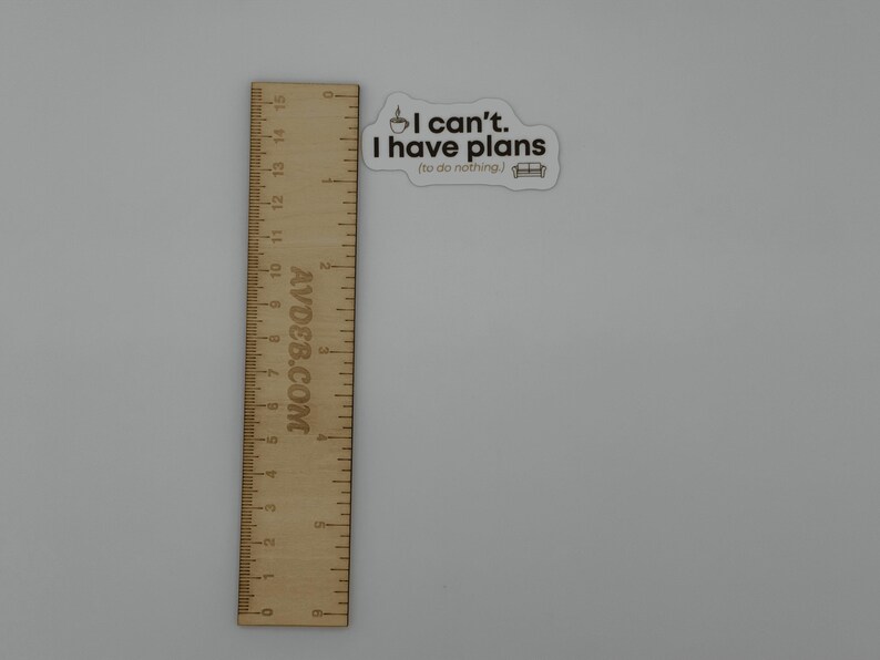 Funny Introvert Quote Vinyl Sticker I Can't Have Plans