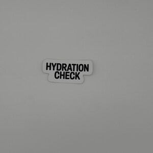 "Hydration Check" Motivational Vinyl Sticker