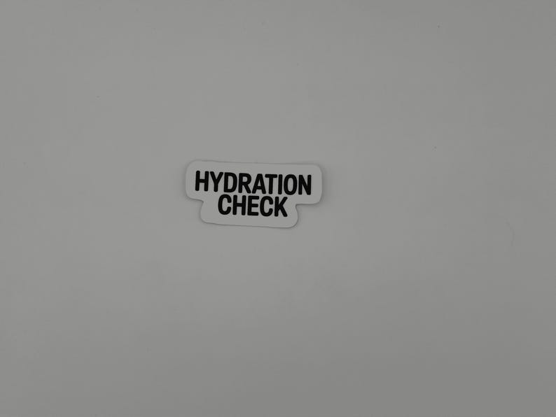 "Hydration Check" Motivational Vinyl Sticker