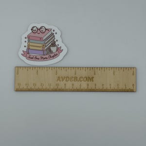 Just One More Chapter Book Stack Vinyl Sticker