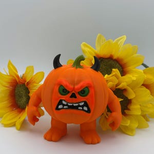 Pumpkin Monster Figurine Halloween 3D Printed Decor