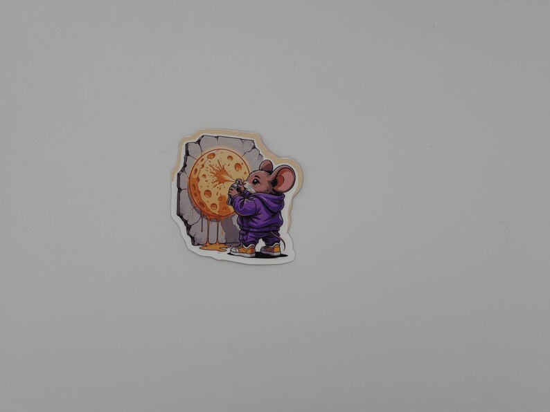 Graffiti Mouse Moon Sticker