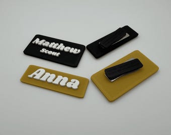 Personalized Name Badge | Custom Magnetic Name Tag | 3D Printed Name Badge | Employee Office Event Badge