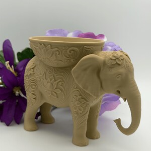 Elephant Jewelry Holder Bowl – 3D Printed PLA Ring Dish, Cute Desk Decor & Trinket Tray