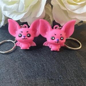 Cute Bat Character Keychain – 3D Printed PLA Charm