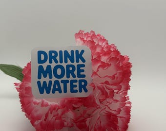Drink More Water Sticker | Motivational Hydration Decal (Waterproof Vinyl)