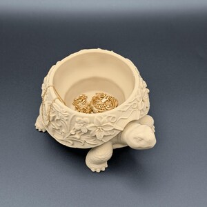 Turtle Jewelry Dish 3D Printed PLA Trinket Holder