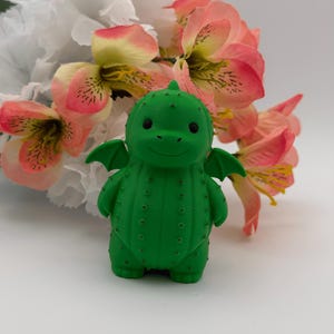 Cactus Dino Figurine – Hand-Painted 3D Printed PLA