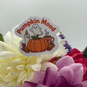 Pumpkin Mood Ghost Vinyl Sticker