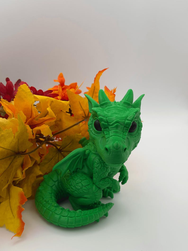3D Printed Dragon Figurine – Decorative Dragon in Your Choice of Color