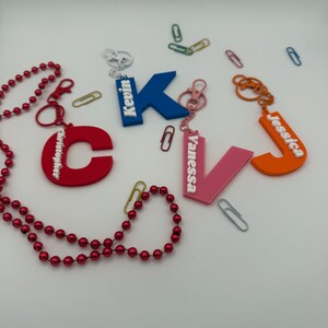 Personalized 3D Printed Name Keychain, Custom Name & Letter
