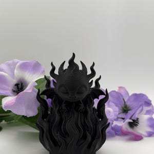 Gothic Dragon Flame Figurine 3D Printed PLA Decor