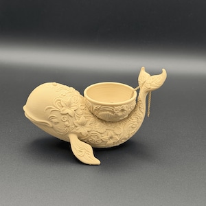 Whale Jewelry Holder Trinket Dish 3D Printed PLA