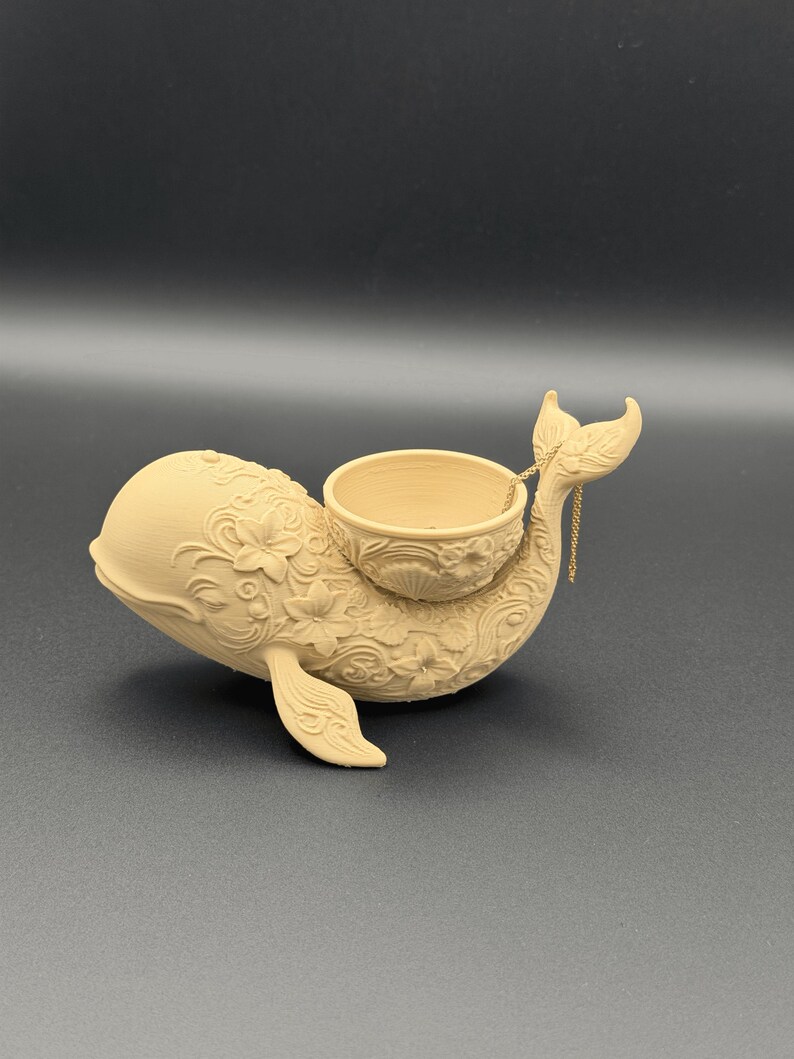 Whale Jewelry Holder Trinket Dish 3D Printed PLA