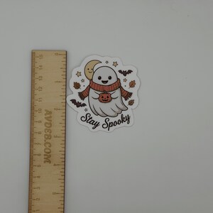Cute Ghost Halloween Sticker Stay Spooky Decal