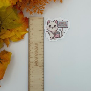 Cute Meme Dealer Cat Vinyl Sticker