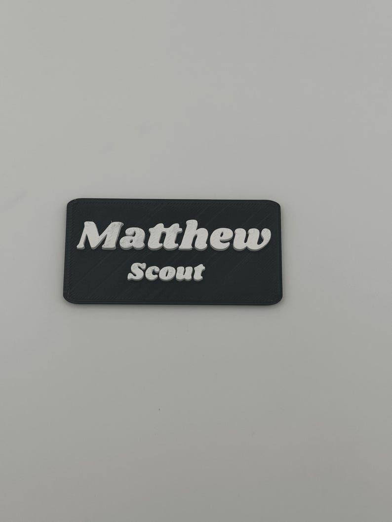 Custom 3D Printed Name Badge – Personalized Name Tag