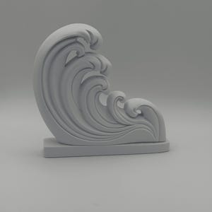 Ocean Wave Art Print Decor Sculpture