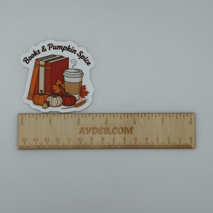 Books and Pumpkin Spice Vinyl Sticker